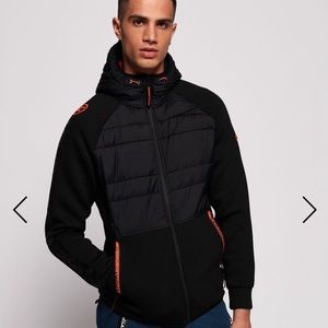 Superdry gym tech stretch hybrid hoodie
